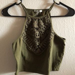Olive crop top